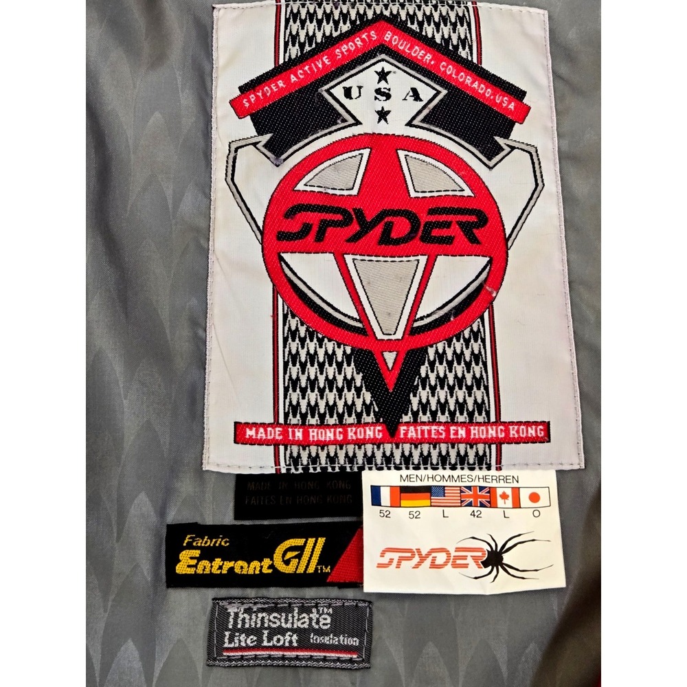 Vintage 90's Spyder USA Entrant GII Thinsulate Lite Loft Ski Jacket Men's L Red - Picture 13 of 16